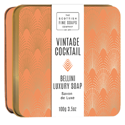 Vintage Cocktail Bellini Soap Metalldose